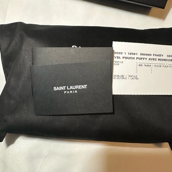 Saint Laurent Loulou Puffer Denim Pouch - Picture 16 of 16